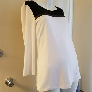 ☀️ *NWT* Calvin Klein Soft White Long Sleeve Top Sz S